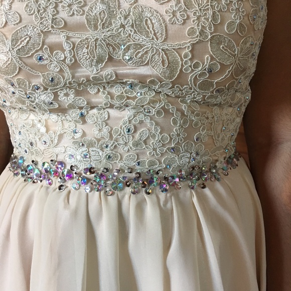 PROM GIRL 3-PC LACE DRESS W/SHAWL +  BRACELET LRG - Picture 6 of 7